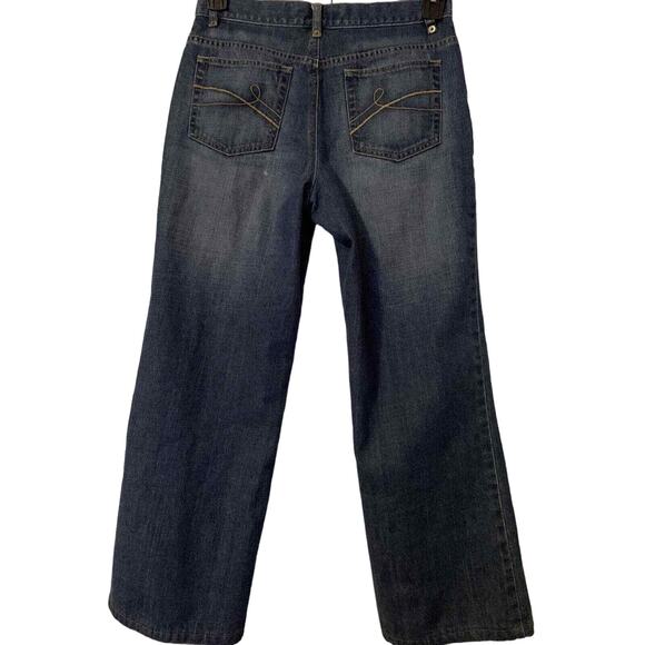 Liz Claiborne Distressed Bootcut Jeans 6 Women Cotton Stretch Y2K Style Bike - Picture 5 of 12